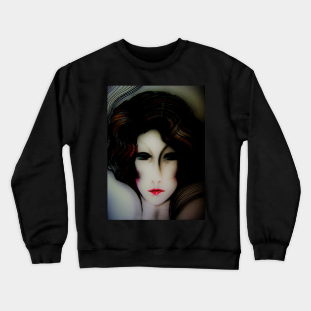 Dark Deco Dolly Jacqueline Mcculloch House of Harlequin Crewneck Sweatshirt by jacquline8689